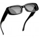 UV Protection Square Sunglasses (Free Size) - Women, Black