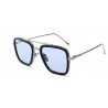 UV Protection, Gradient Rectangular Sunglasses - Blue