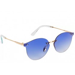 UV Protection, Gradient Oval Sunglasses (58) - Blue