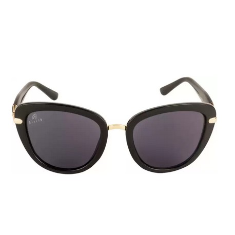 UV Protection Rectangular, Cat-eye Sunglasses (58) -  Women, Black