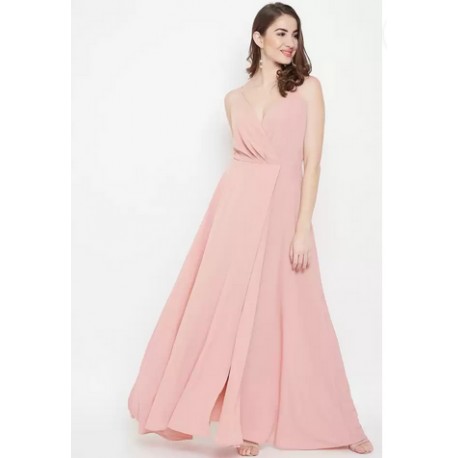 Women Fit and Flare Light Dress - Pink