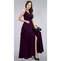 Women Fit and Flare Light Dress - PURPLE