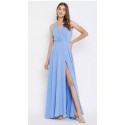 Women Fit and Flare Dress - Light Blue
