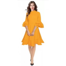Women Bodycon Yellow Dress