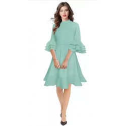 Women Fit and Flare Light - Green