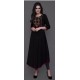 Solid Georgette Blend  Flared/A-line Gown  - (Maroon)