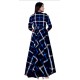 Printed Cotton Rayon Blend Stitched Anarkali Gown  (Blue, Pink)