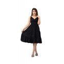 Women Rayon A-Line Western Gown - Black