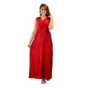 Women Rayon A-Line Western Gown - RED