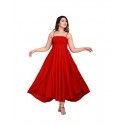 Women Rayon A-Line Western Gown - RED