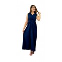 Women Rayon A-Line Western Gown - BLUE