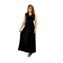Women Rayon A-Line Western Gown - BLACK