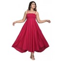 Women Rayon A-Line Western Gown - PINK