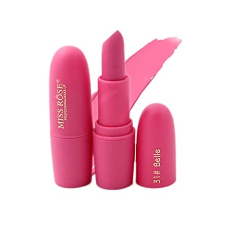 Miss Rose Creamy Matte Long Lasting WaterProof Lip Moisturizing Bullet LipStick  Belle (Hot Pink)