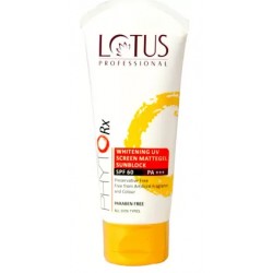 Lotus Professional PHYTRO-Rx Whitening Uv Screen Mattegel Sunblock - SPF 60 PA+++  (75 g)