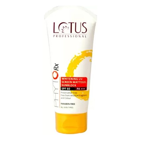 Lotus Professional PHYTRO-Rx Whitening Uv Screen Mattegel Sunblock - SPF 60 PA+++  (75 g)