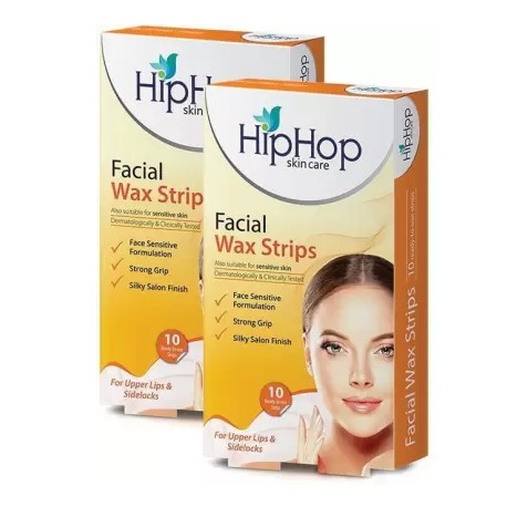 Hip Hop Facial Wax Strips - 10