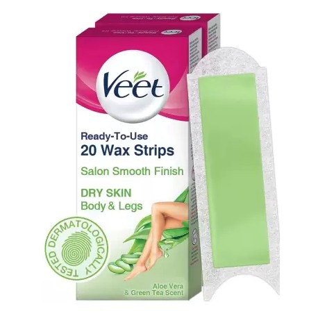 Veet Dry Skin Waxing Kit Strips - 40
