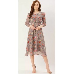 Women A-line Multicolor Dress