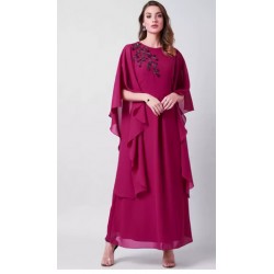 Women A-line Maroon Dress