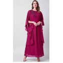 Women Fit and Flare Purple Dress