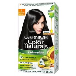 Garnier Color Naturals Black Cream , Shade 1, Natural Black