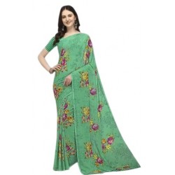 Printed Daily Wear Georgette Saree - GREEN