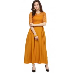 Women Maxi Yellow Dress