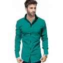 Men Collar Casual Shirt - GREEN