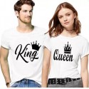 Couple Round Neck T-Shirt - WHITE