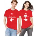 Couple Round Neck Red T-Shirt