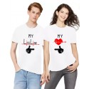 Couple Round Neck White T-Shirt