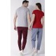 Couple Round Neck Red T-Shirt