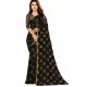 Printed Daily Wear Chiffon Saree  (Black)