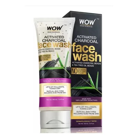 wow activated charcoal face wash 100ml