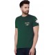 Men Round Neck Dark Green T-Shirt