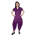 Women  Purple Top & Pyjama Set