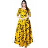 Rayon Printed Kurta - Yellow