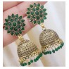 Party Wear jhumka - Green