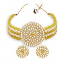 Alloy Gold Plated Necklace Set - Yellow