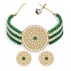 Alloy Gold Plated Necklace Set - Maroon, White