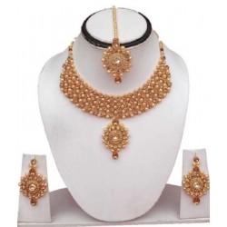 Alloy Gold Plated Jewel Set - Gold