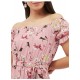 Women's Polyester A-Line Maxi Dressb- Pink