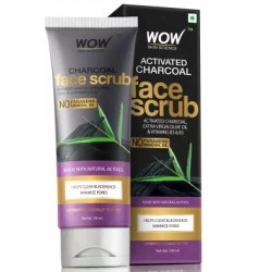 WOW Activated Charcoal Face Scrub, 100ml